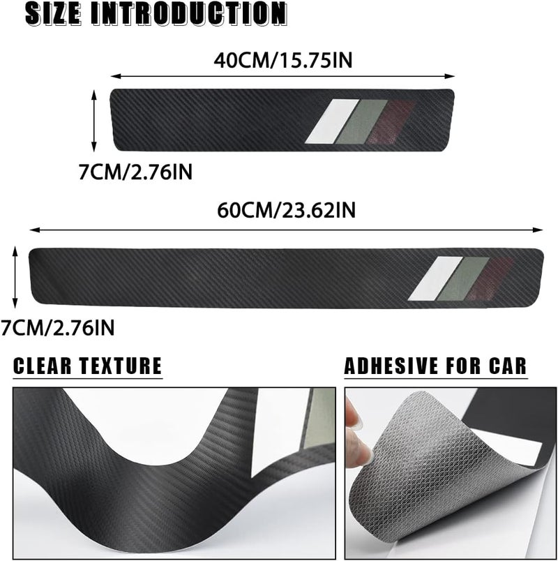 GZSH ملصقات واقية لحواف الأبواب ثلاثية الألوان تناسب طرازات Tacoma Tundra، 4Runner، Sequoia، Rav4، Highlander (عبوة تحتوي على 4 قطع، لون أزرق) - Image 3