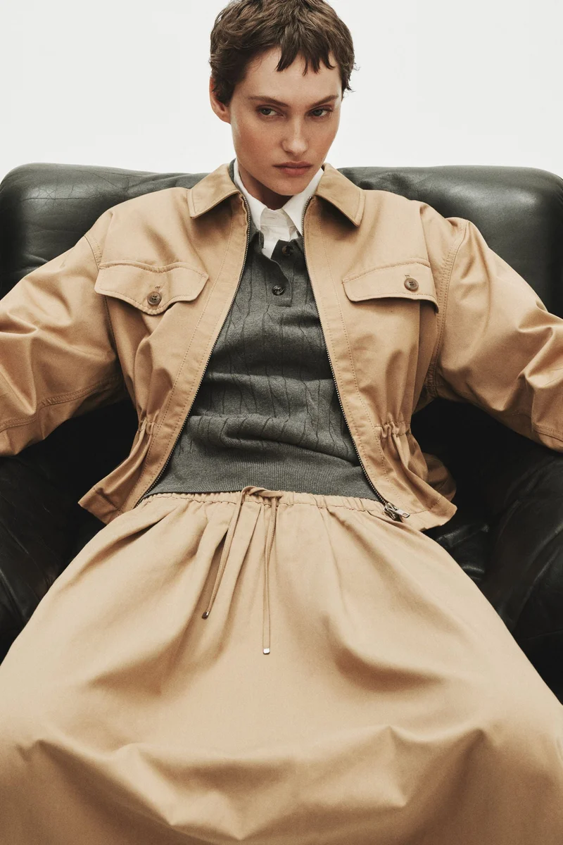 اتش اند ام تنورة تويل بكسرات