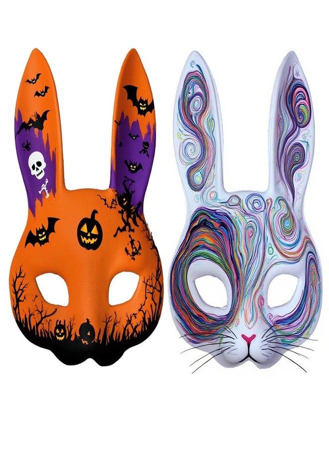 Alodidae White Bunny Mask 3pcs DIY Rabbit Costume Masks Easter Halloween Party Accessory - Image 5