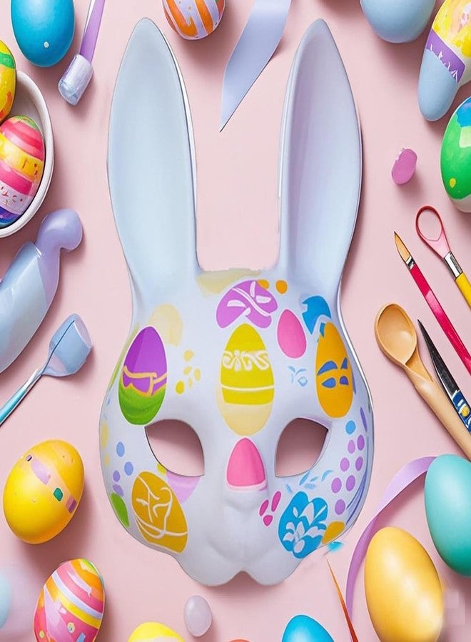 Alodidae White Bunny Mask 3pcs DIY Rabbit Costume Masks Easter Halloween Party Accessory - Image 4