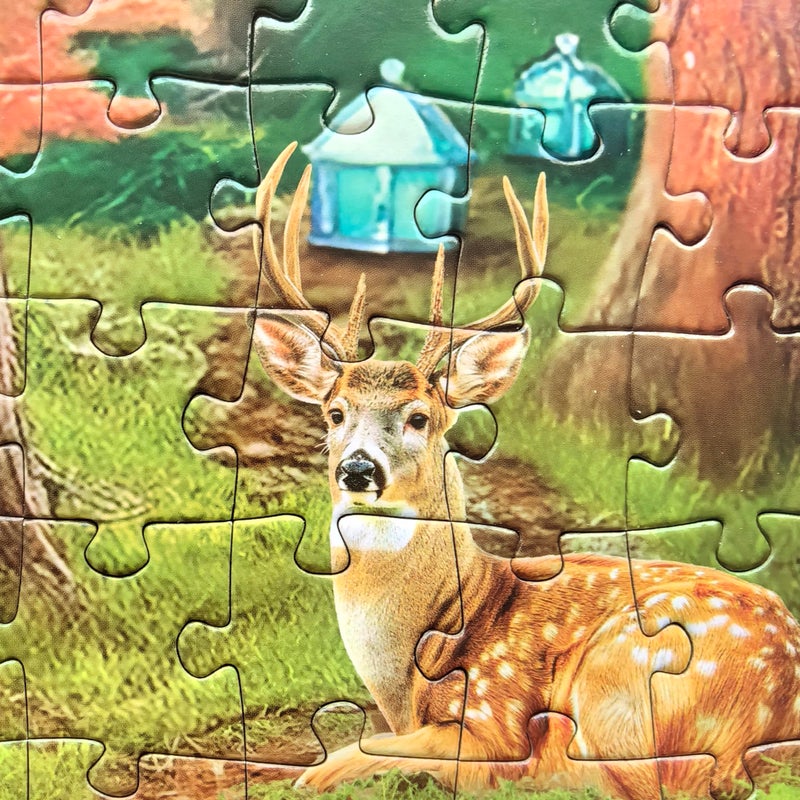 Mulic 300 Pieces Jigsaw Puzzles for Adults - Puzzles for Kids Ages 6-8 8-10 10-12 - Large Piece Puzzles for Seniors - Forest Bear Adventure - Image 3