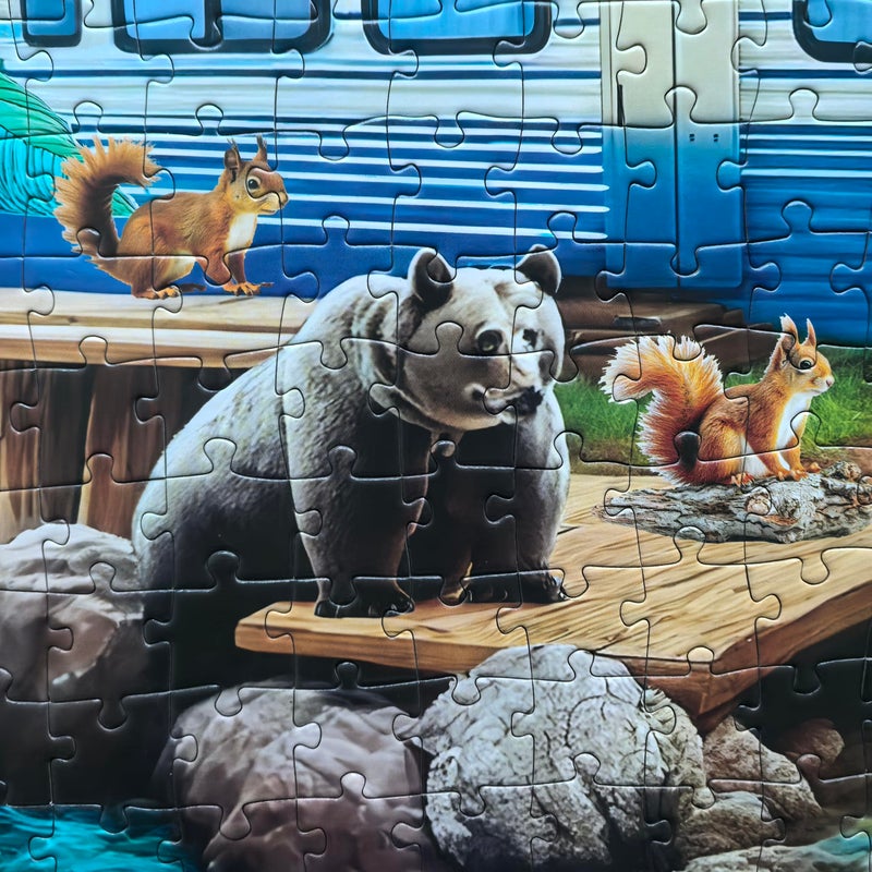 Mulic 300 Pieces Puzzles for Adults - Jigsaw Puzzles for Kids - Forest Bear Adventure - Image 5