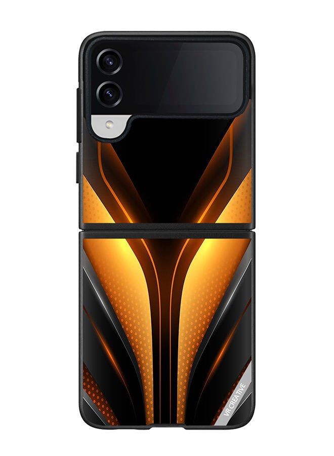 VR CREATIVE Protective Case Cover For Samsung Galaxy Z Flip4 Lorem Background Design Multicolour - Image 1