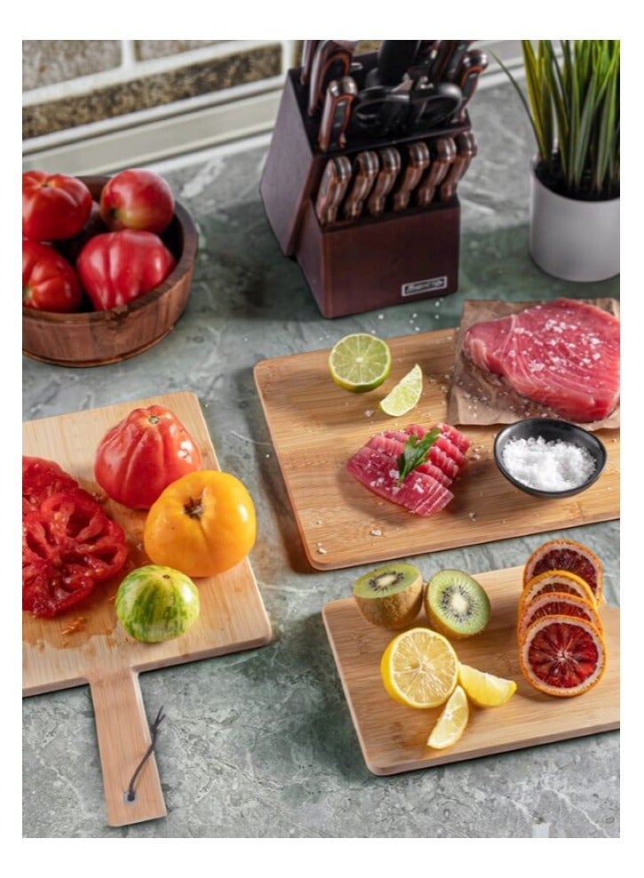 Excellent Houseware Bamboo Cutting Boards 3 Pieces Set - Image 4