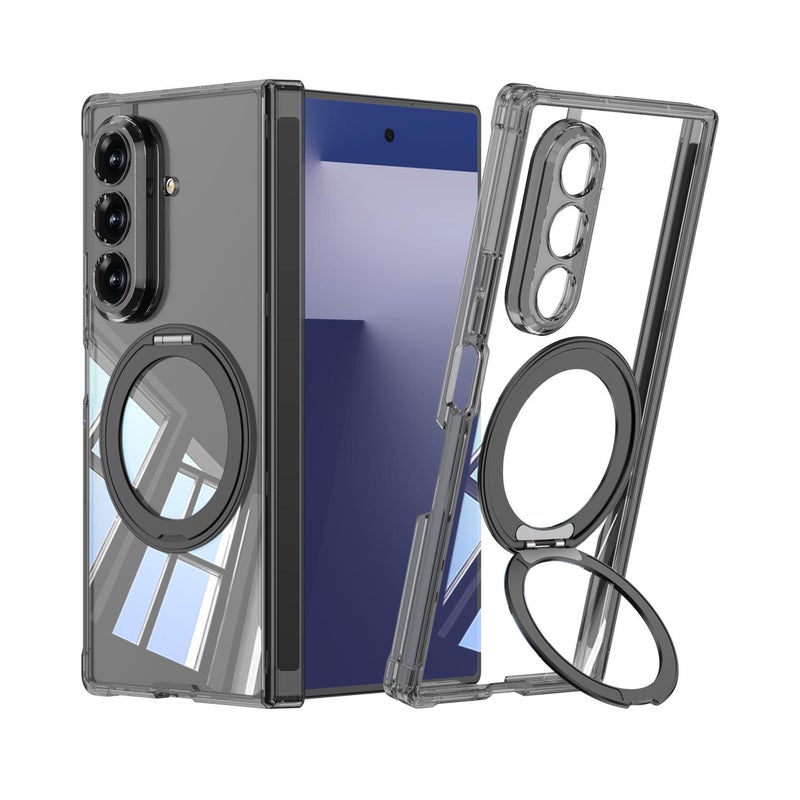 إيروريكس جراب هاتف قابل للطي مزود بوسادة هوائية MagSafe مع حامل حلقي لهاتف Samsung Galaxy Z Fold7 5G (أسود) - Image 1