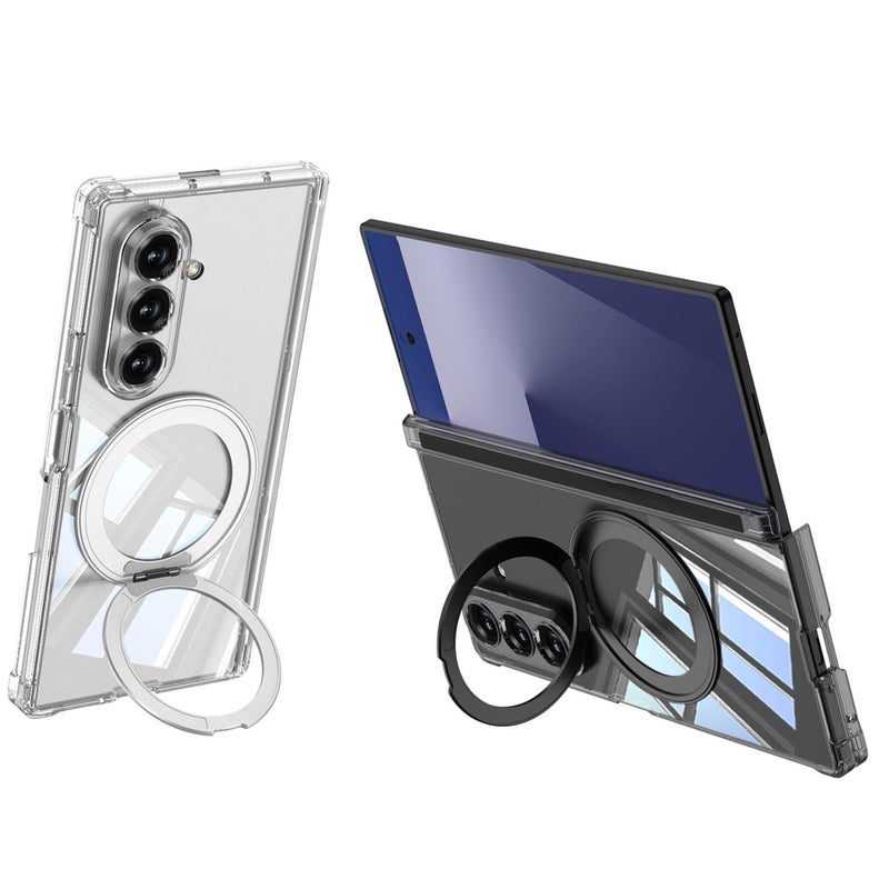 إيروريكس جراب هاتف قابل للطي مزود بوسادة هوائية MagSafe مع حامل حلقي لهاتف Samsung Galaxy Z Fold7 5G (أسود) - Image 2