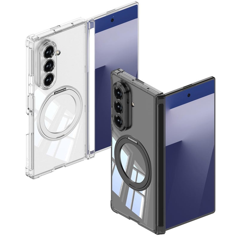 إيروريكس جراب هاتف قابل للطي مزود بوسادة هوائية MagSafe مع حامل حلقي لهاتف Samsung Galaxy Z Fold7 5G (أسود) - Image 3