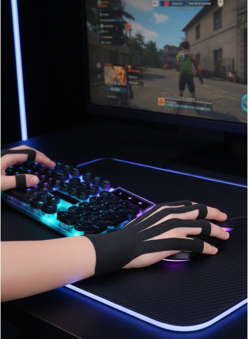 ProGamer Pre-Cut Finger Tapes – Endure Marathon Sessions, Maintain Peak Accuracy(10 Sheets / 5 Pairs) - Image 1