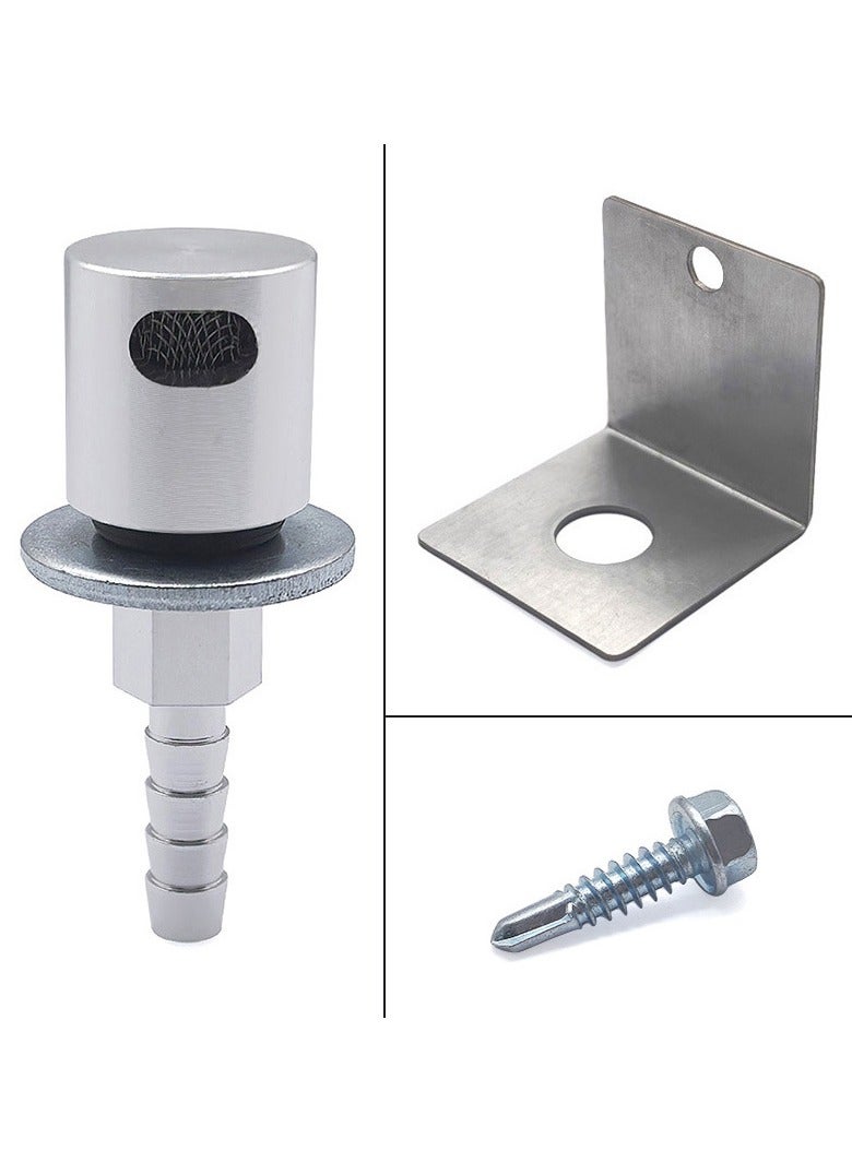 general Automotive parts suitable for remote installation fuel tank exhaust valve pressure relief valve 5/16” barb adapter aluminum - Image 1