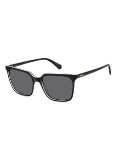 Polaroid Women's Polarized Rectangular Shape  Sunglasses Pld 4163/S Grey 44 - Lens Size: 44 Mm - Black Cry  - Image 1