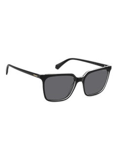Polaroid Women's Polarized Rectangular Shape  Sunglasses Pld 4163/S Grey 44 - Lens Size: 44 Mm - Black Cry  - Image 2