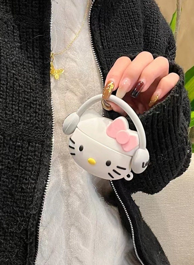 NIBEMINENT Apple AirPods 3 Protective Case 3D Cute Cartoon Soft Silicone Hello Kitty Case with Carabiner  - Image 3