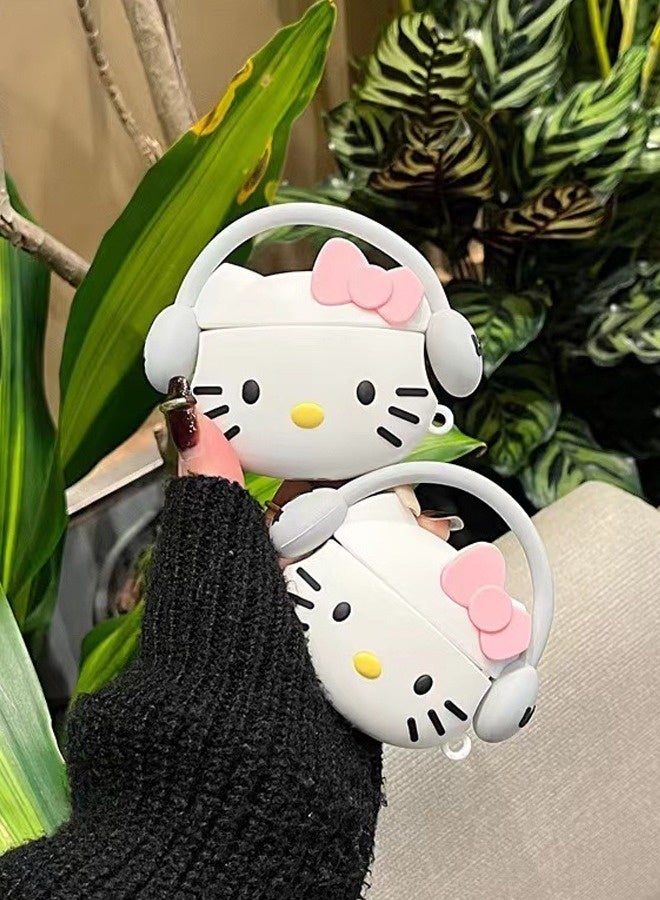 NIBEMINENT Apple AirPods 3 Protective Case 3D Cute Cartoon Soft Silicone Hello Kitty Case with Carabiner  - Image 1