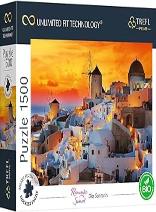 Trefl Prime 1500 Piece Puzzle Romantic Sunset: Oia, Santorini