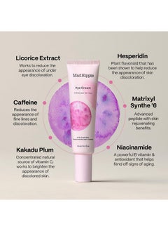 Mad Hippie Mad Hippie Eye Cream - Anti-Aging Under Eye Cream for Dark Circles and Puffiness with Niacinamide, with Skin-Brightening Vitamin C, 0.5 Oz  - Image 3