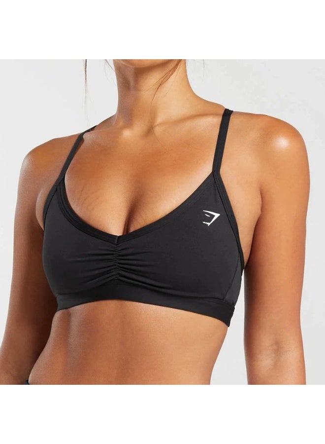 جيمشارك سترة اليوغا المطوية للمرأة ، عبر الخلف مجوفة ، قوة عالية ، تشغيل محترف ، ملابس لياقة بدنية ، ملابس داخلية رياضية - Image 1