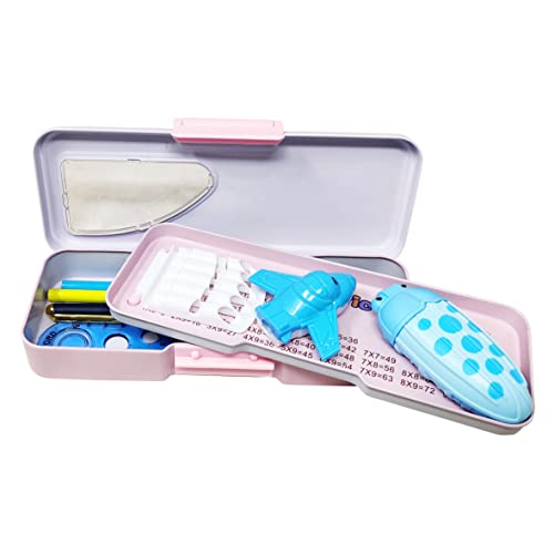 PARTEET Combo (Pack of 6 Items) 1 Metal Pencil Box, 2Pencil, 1 Scale, 1Sharpner, 1 Pen, 1Correction Tape for Kids (Assorted Colour) - Image 4