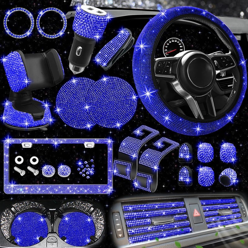 NBTEPEM 27 PCs Bling Car Accessories Set - Image 1