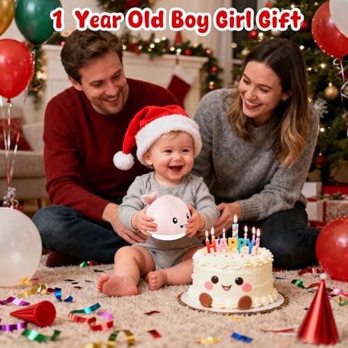 GIGILLI Baby Bath Toys for Kids Ages 1-3, Christmas Stocking Stuffers 1 2 3 Year Boy Gift, Whale Bath Toy Sprinkler Light up Bath Toys for Babies 6-12 Months, Toddlers Bathtub Toys Newborn Baby Birthday Gifts - Image 3