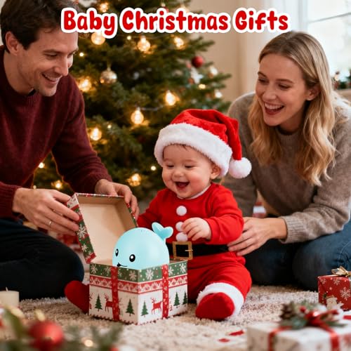 GIGILLI Baby Bath Toys for Kids Ages 1-3, Christmas Stocking Stuffers 1 2 3 Year Boy Gift, Whale Bath Toy Sprinkler Light up Bath Toys for Babies 6-12 Months, Toddlers Bathtub Toys Newborn Baby Birthday Gifts - Image 2