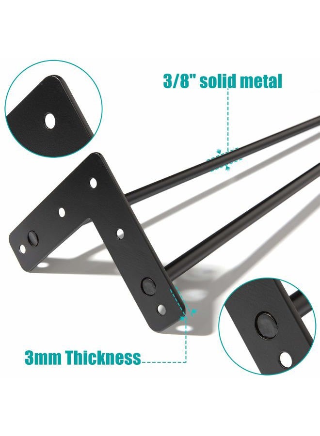 MSOBAIW Hairpin Legs 20" Set of 4, DIY Metal Table Furniture Legs Ideal for Dining Table, Desk, 3/8" Diameter Mid Century Modern Style (20", Black) - Image 4