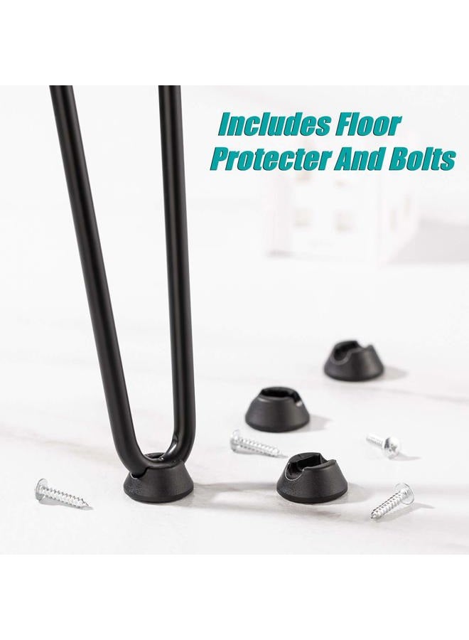 MSOBAIW Hairpin Legs 20" Set of 4, DIY Metal Table Furniture Legs Ideal for Dining Table, Desk, 3/8" Diameter Mid Century Modern Style (20", Black) - Image 5