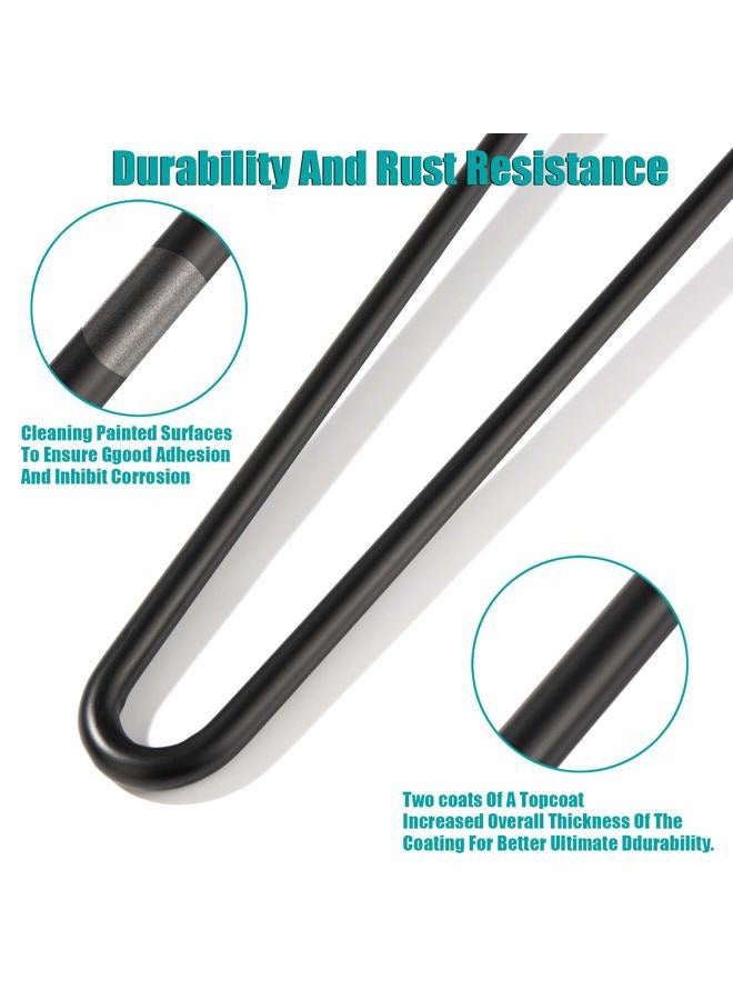 MSOBAIW Hairpin Legs 20" Set of 4, DIY Metal Table Furniture Legs Ideal for Dining Table, Desk, 3/8" Diameter Mid Century Modern Style (20", Black) - Image 3