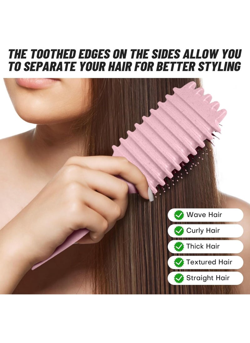URbantin Fluffy Curl Defining Hair Brush - Elastic Hair Styling Comb For Bounce & Volume, Durable Plastic Bristles & Abs Handle  - Image 5