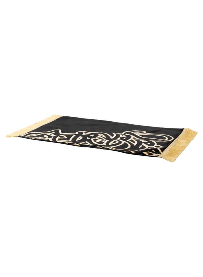 MADA Lightweight Design Eye-Catching Pattern Prayer Mat Black and Gold 110 x 70cm - Image 2