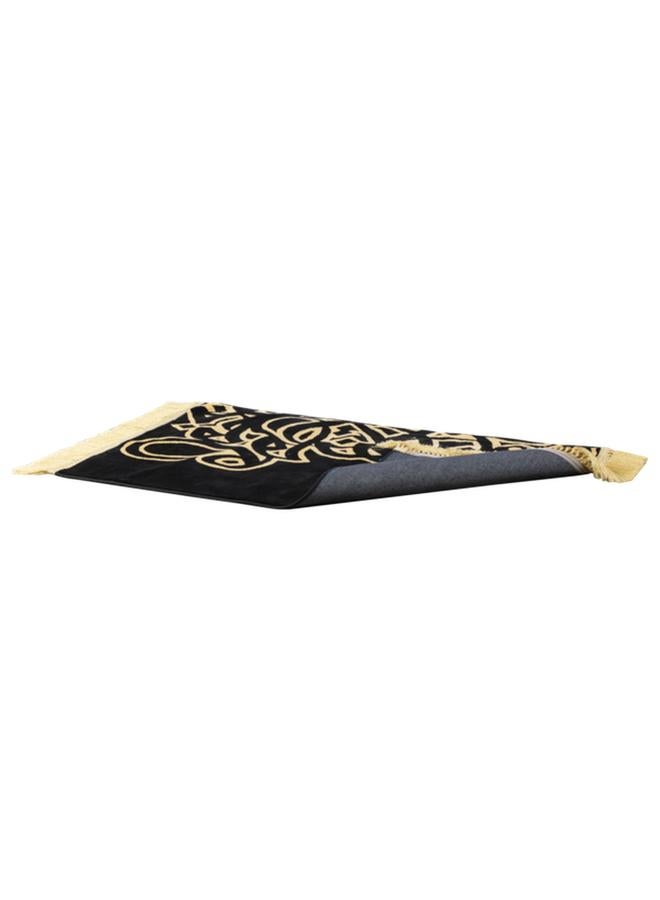 MADA Lightweight Design Eye-Catching Pattern Prayer Mat Black and Gold 110 x 70cm - Image 4