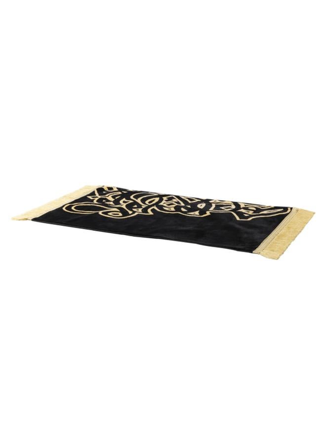 MADA Lightweight Design Eye-Catching Pattern Prayer Mat Black and Gold 110 x 70cm - Image 3