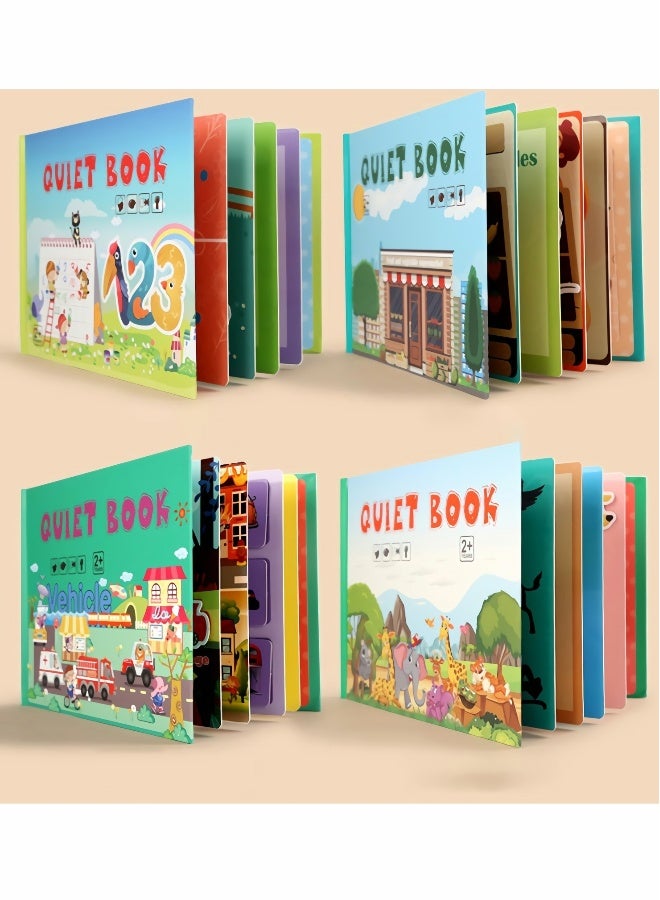 كتاب نشاطي ناعم للأطفال الصغار، كتاب قصص تفاعلي للتعلم للرضع، لعبة تعليمية ثلاثية الأبعاد لتطوير المهارات والتمييز. مثالي لوقت الهدوء وتطوير المهارات. - Image 1