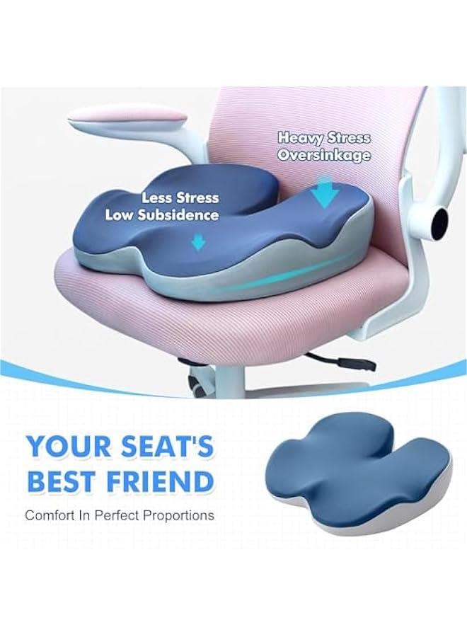HOOKOR Seat Cushion, Memory Foam Chair Cushions Non-Slip Office Chair Cushion, Car Seat Cushion, Sciatica & Back Coccyx Tailbone Pain Relief for Office/Home Chair Computer Desk Wheelchair Car - Image 3