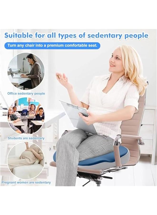 HOOKOR Seat Cushion, Memory Foam Chair Cushions Non-Slip Office Chair Cushion, Car Seat Cushion, Sciatica & Back Coccyx Tailbone Pain Relief for Office/Home Chair Computer Desk Wheelchair Car - Image 5