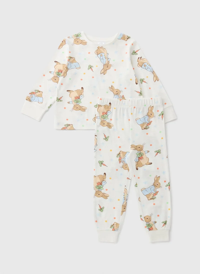 Matalan Peter Rabbit Kids White Pyjama Set