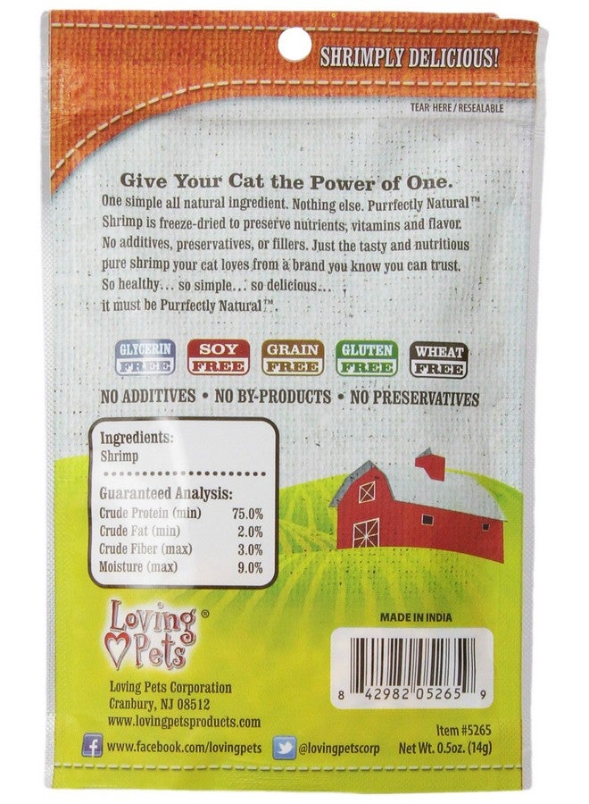 Loving Pets Purrfectly Natural Freeze Dried Shrimp Treats For Cats, 0.5-Ounce - Image 2