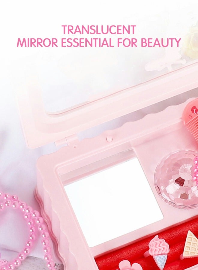 GROIC Music Dressing Box , Jewelry Storage Box，Vanity Box 3-in-1 Girls Toy with Rotating Ballerina Girls, Functional Kids Toys - Image 3