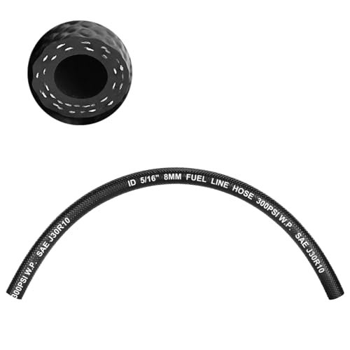 kuosbiu 5/16" Fuel Line Hose, SAE 30R10 1FT 300PSI High Pressure Submersible for Automotive Fuel Systems Engines - Image 1