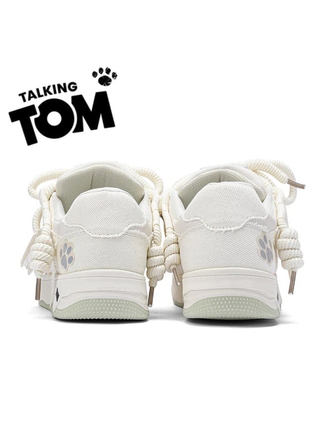 Talking Tom Casual Sneakers For Men And Women, Versatile Student Sports Shoes, Qixi Gift For Couples, Bread Shoes, Beige, Size 39 - Image 5