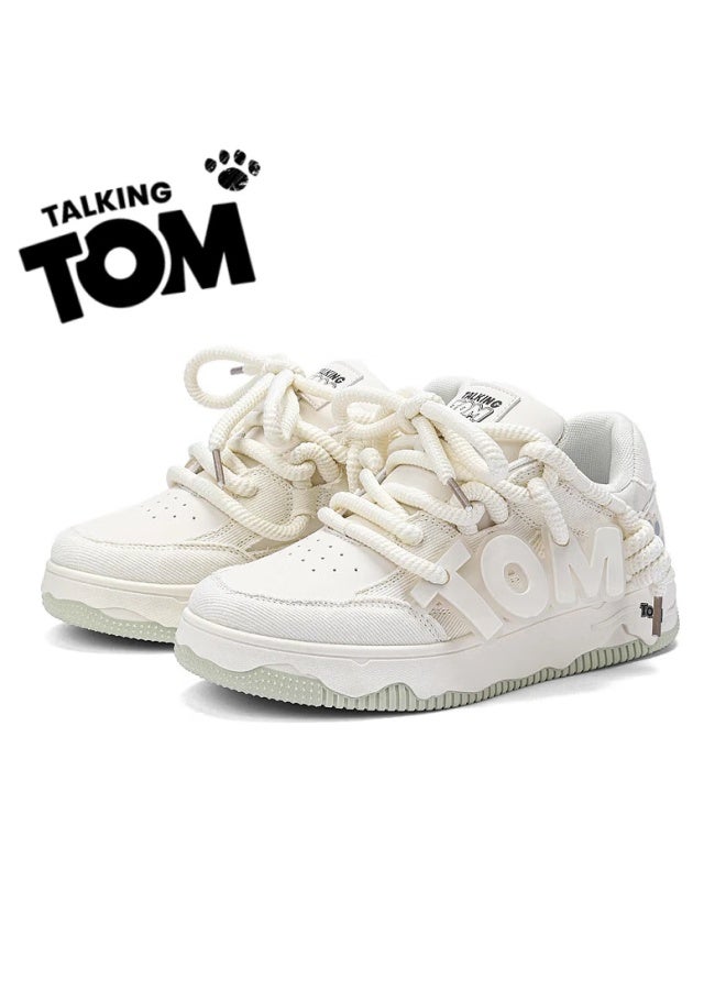 Talking Tom Casual Sneakers For Men And Women, Versatile Student Sports Shoes, Qixi Gift For Couples, Bread Shoes, Beige, Size 39 - Image 3