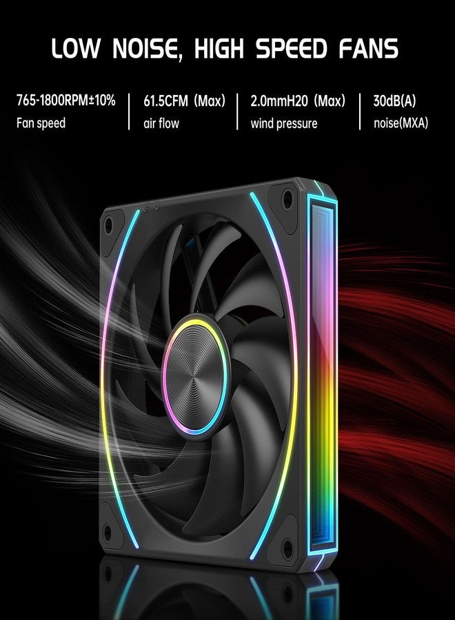 ITleads EY120PRO Daisy Chain Pc Fans, ARGB 120mm Case Fan Up to 1800RPM Suitable for Computer Case & CPU Cooler - Image 3