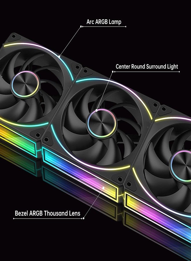 ITleads EY120PRO Daisy Chain Pc Fans, ARGB 120mm Case Fan Up to 1800RPM Suitable for Computer Case & CPU Cooler - Image 2
