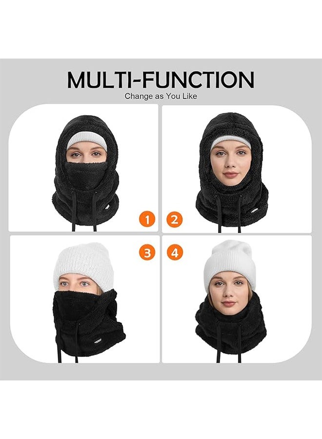 Balaclava Thermal Ski Mask Winter Thermal Fleece Balaclava Hat Men Women Multifunctional Windproof Warm Ski Face Mask with Neck Warmer for Outdoor Sports Cycling Hiking Hat - Image 5