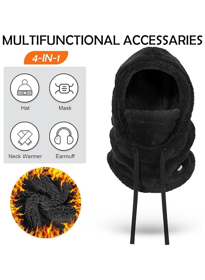 Balaclava Thermal Ski Mask Winter Thermal Fleece Balaclava Hat Men Women Multifunctional Windproof Warm Ski Face Mask with Neck Warmer for Outdoor Sports Cycling Hiking Hat - Image 3