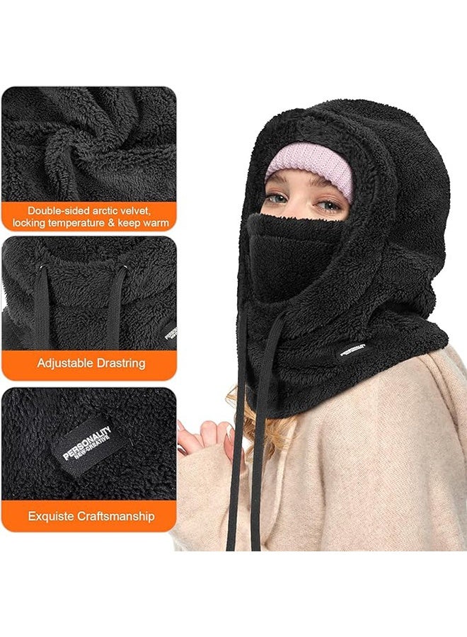 Balaclava Thermal Ski Mask Winter Thermal Fleece Balaclava Hat Men Women Multifunctional Windproof Warm Ski Face Mask with Neck Warmer for Outdoor Sports Cycling Hiking Hat - Image 4
