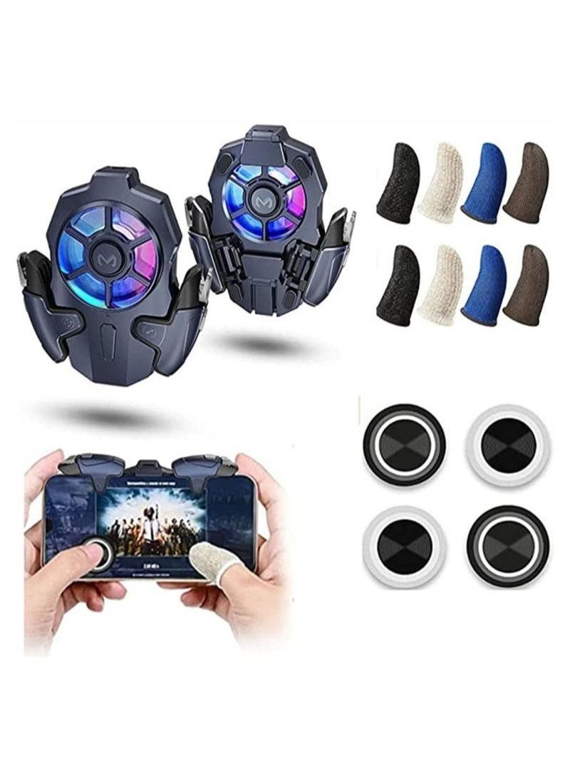Mobile Gaming Controller, Gaming Grip and Gaming Joysticks for PUBG/Fortnite/Cod, Capacitance Gamepad Joystick Plug and Play, Gaming Controllers for Android and iOS Phone