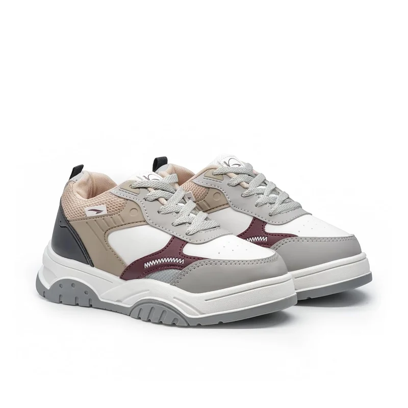 Asian Stylish Sneakers for Women and Girls in White, Grey, and Beige