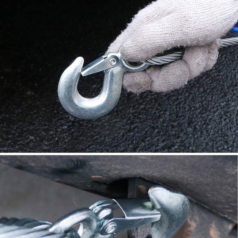 Boriva Towing Cable | Car Heavy Duty | Tow Rope Wire Rope | Capacity Emergency Tow Cable with Self Locking Hook | Line Truck Off Road | Auto Car Cables Tow Rope (8 MM) - Image 4