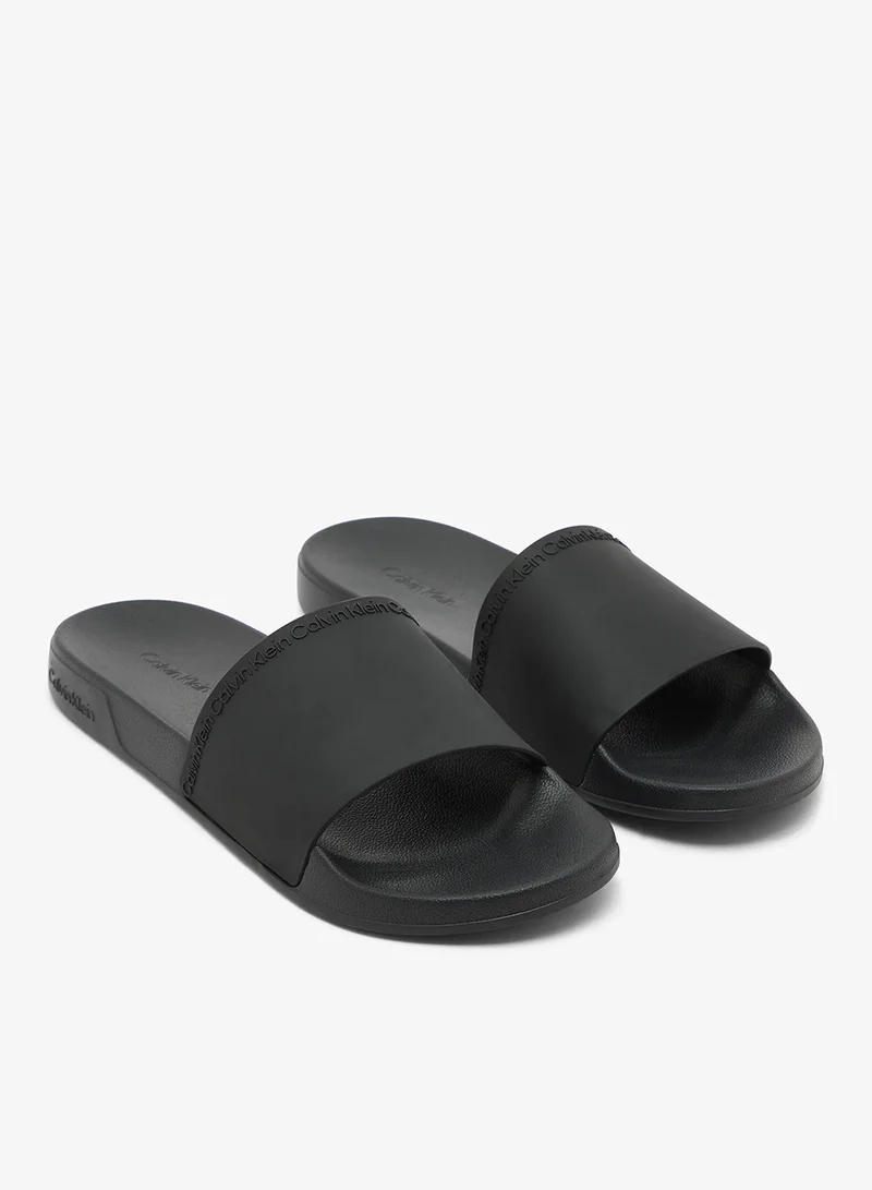 Calvin Klein Essential Repeat Logo Pool Slides