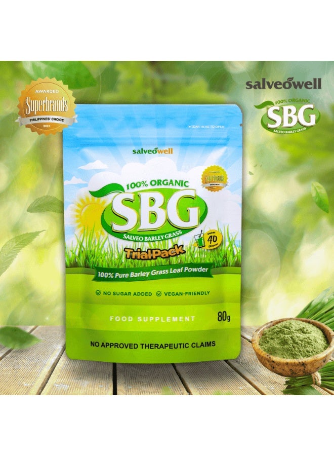 Salveowell 100% Organic Barley Grass Powder Supplement, Rich in Nutrients, Vitamins, and Antioxidants, 120 Capsules + 80g Pack for the Ultimate Combination - Image 2